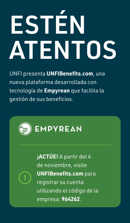 This is an image of a man walking down the sidewalk looking at his phone.  There is text that is laid over that image with the folloing information. STAY TUNED: UNFI is introducing UNFIBenefits.com, a new platform built on Empyrean that makes it easy to manage your benefits.TAKE ACTION! Starting November 4, go to UNFIBenefits.com to register your account using company code 964262.